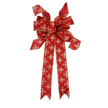

Christmas Decoration Hemp Color Retro Christmas Bow Ribbon Bow-knot Pendant A