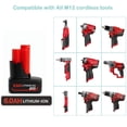 thumbnail image 2 of Batería VOLT1799 Paquete de 2, 6.0Ah 12V para Milwaukee M12, 2 of 6