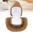 thumbnail image 2 of M Buder Almacenamiento Portátil de Joyas en Forma de Sombrero Caja de Regalo para Anillos y Aretes Multifuncional Organizador de Viaje Elegante de Flocado 6.8 cm / 2.68 inches, 2 of 9