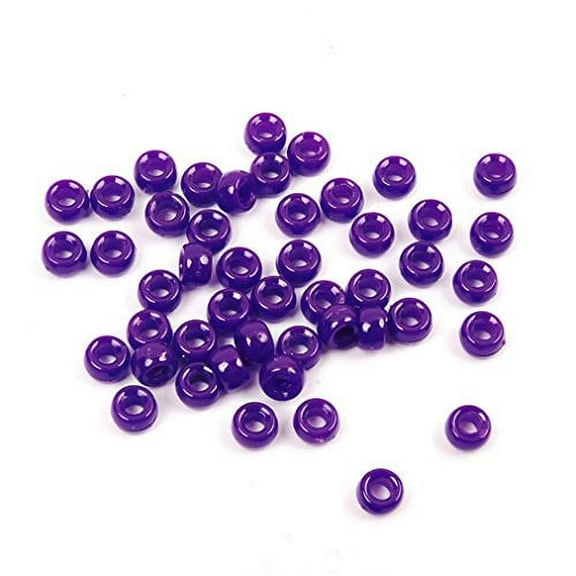 Jolly Store Crafts Neon Plum Purple 6.5x4mm Mini Pony Beads, Made in USA, 1000pcs