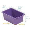 thumbnail image 2 of Scoop Front Storage Bin, Multipurpose Organization, Purple, 20-Piece, 2 of 3