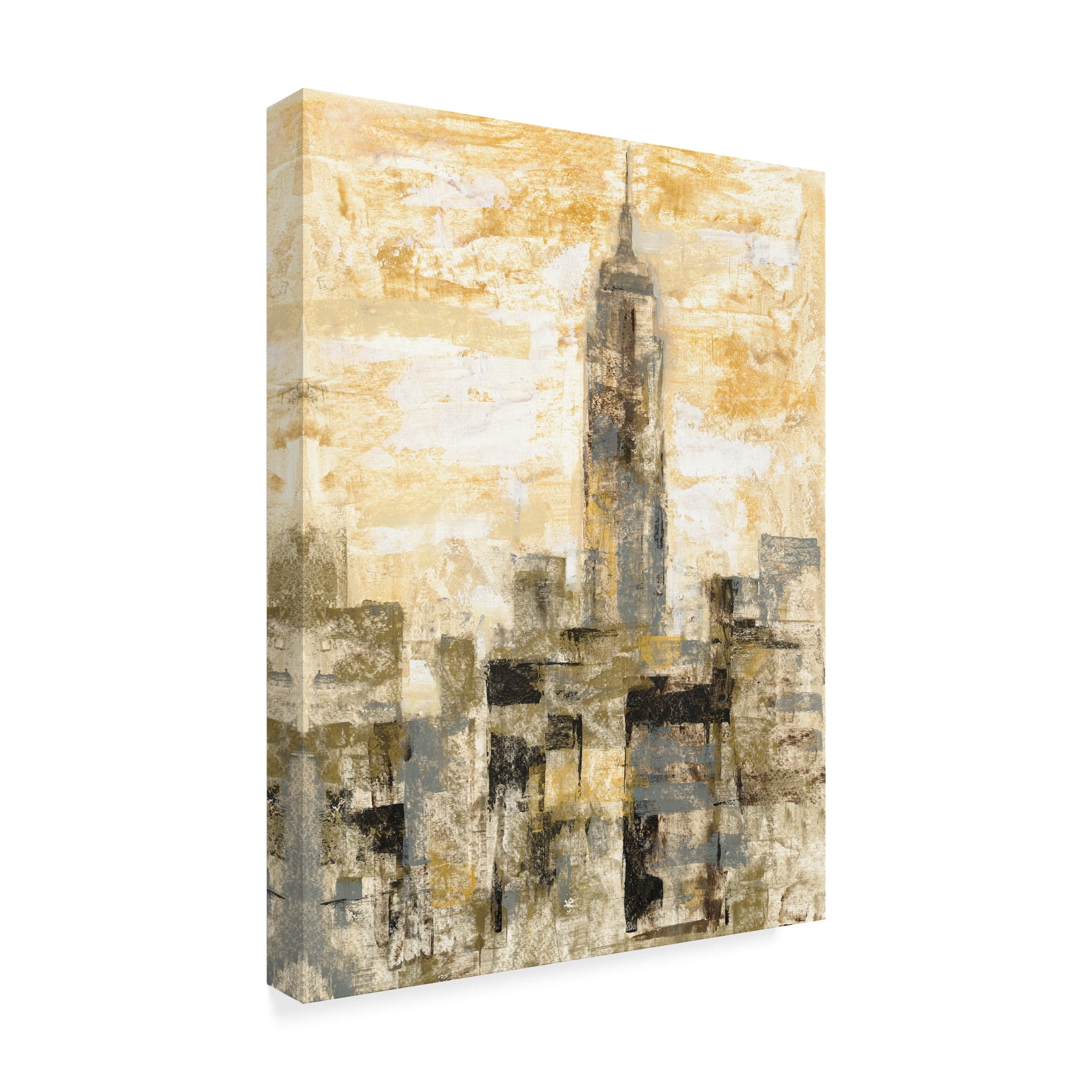 Trademark Fine Art 'Manhattan Gray and Gold II' Canvas Art by Silvia Vassileva