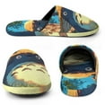 thumbnail image 4 of Mens Cozy Slippers Totoro Warm Soft Plush Slipper Slip-on House Shoes for Home Indoor Outdoor, 4 of 8