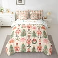 thumbnail image 3 of Homewish Cartoon Christmas Nutcracker 7 Pieces Bedding Comforter Set,Chic Xmas Tree Full Bedding Set,Chic Xmas Tree Fitted Sheet Flat Sheet For Girls,,Microfiber Bedroom Decor Reversible, 3 of 9