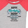 thumbnail image 4 of Inktastic Happy Birthday, Daddy Best Ever in Blue Boys or Girls Baby Bodysuit, 4 of 5