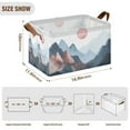 thumbnail image 7 of Yayeee Foldable Storage Basket for Shelves with Handles Set of 2 Waterproof Cloth Bins, Art Mountain and Sun Pattern, 7 of 7