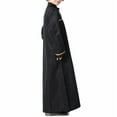 thumbnail image 3 of KAUOD Kids Muslim Midi Thobe Crew Neck Soft Pullover Abaya Robe with Pockets Button Front Plain Long Sleeve Thobe Clothes, 3 of 8