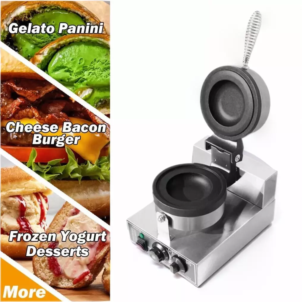 CJC Electric Krapfen Warmer Burger Waffle Maker Machine Ice Cream Brioche Maker Panini Press Machine