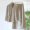 thumbnail image 5 of vdgthytj Mens Plaid Pajama Sets Comfy Soft Long Sleeve Button down Sleepwear Nightwear Pjs Lounge Set, 5 of 6