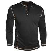 Lmnyox Hooded Sweaters for Men Loose Solid Long Sleeve Knitted Hoodies Classic Fashion Button Sweater Pullover