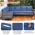 thumbnail image 4 of Gymojoy 2-Piece Patio Furniture Set with Fire Pit Table, All Weather Outdoor Sectional PE Rattan, Patio Conversation Sets with Cushions for Garden Lawn Balcony Porch Deck, 4 of 11
