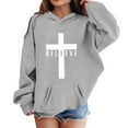 thumbnail image 4 of MUXiin Faith Over Fear Hoodie Kids 10-12 Boys Trendy Y2k Cute Long Sleeve Letter Print Sweatshirts Cotton Blend Sweatshirt Casual Tops, 4 of 4
