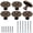 Daisy Bronze, variant on Cabinet Knobs 6 Pack, Stainless Steel Kitchen Cabinet Knobs 1.16 inch Handles Furniture Hardware Pulls Modern Round Knob for Dresser Drawers Cupboard Closet Door