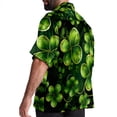 thumbnail image 3 of Saint Patrick's Day Men's Short Sleeve Hawaiian Beach Poplin Shirt Casual Printed Button Down Summer Unisex Shirt, 3 of 6
