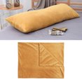 thumbnail image 3 of Bed Sleep Long Body Pillow Case Cover Velvet Protector Zipper Pillowcase for Yellow, 3 of 8