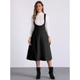 thumbnail image 4 of DARING DIVA Women's Cross Back A Line Elegant Overall Pinafore Dress L Black, 4 of 6