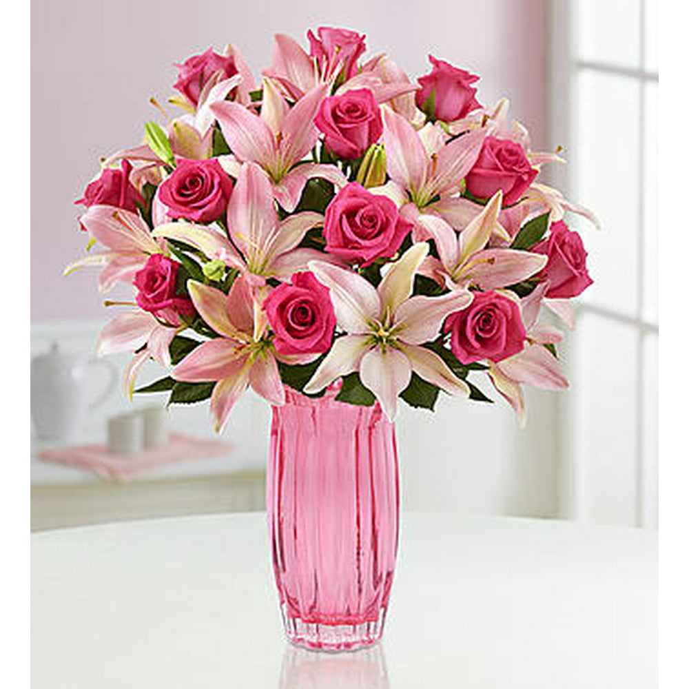 1800Flowers Mothers Day Magnificent Pink Rose and Lily Flower Bouquet ...