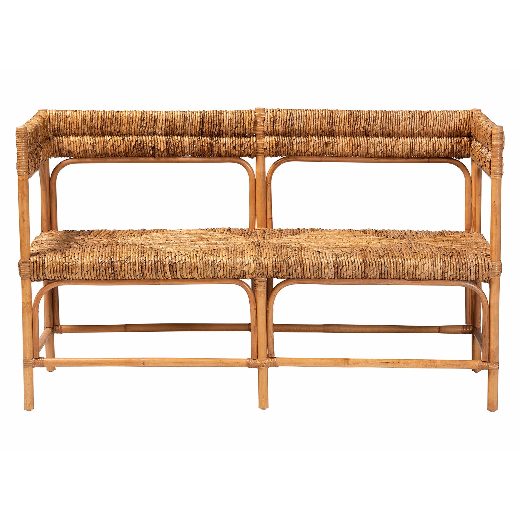 bali & pari Adisa Boho Dining Bench, Light Honey