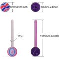 thumbnail image 3 of 110Pcs Tongue Rings Wholesale 14g Tongue Ring Barbells Assorted Colors for Women Man, 3 of 5