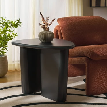 Safavieh Alala Morden Wood Triangle End Table, Black
