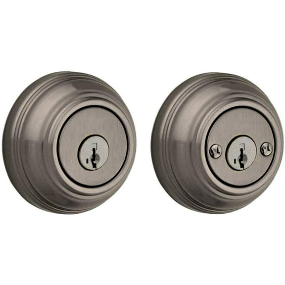 Kwikset 985 15 SMT CP K4 V1 Signature Satin Nickel Double Cylinder Deadbolt with SmartKey - Quantity 1
