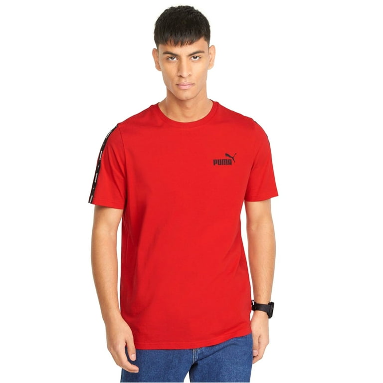 Men s Puma High Risk Red ESS Tape T Shirt 4XL Walmart