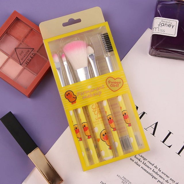 Kit de brochas cosméticas directas de fábrica, juego de brochas de maquillaje, 5 uds., pelo sintético de Kitty Cat Hello Kitty, 30 juegos