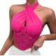 thumbnail image 2 of Camisola moldeadora de cintura con lazo sin espalda informal de encaje para mujer, top de poliéster, 2 of 4