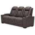 thumbnail image 5 of Bowery Hill Faux Leather Power Reclining Sofa in Charcoal Gray, 5 of 7