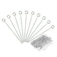 thumbnail image 1 of Uxcell 200Pcs Hallazgos de Ojos para Joyería 22 Gauge 45mm Pines de Ojos de Acero Inoxidable 3.3mm, 1 of 5