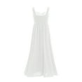 thumbnail image 3 of YONGHS Kids Girls Junior Bridesmaid Chiffon Dress Wedding Pageant Party Maxi Gown 4-16 White 12, 3 of 5