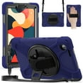 thumbnail image 2 of For Lenovo Tab One 8.7 inch/Tab K9 2025 Case TB305XU/TB305FU, 360 Hand Strap, Shoulder Strap, Kickstand, Rugged Drop Protection, Navy Blue, 2 of 7