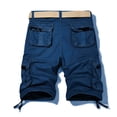 thumbnail image 7 of heyac Men Cargo Shorts with Pockets Comfy Elastic Waist Casual Twill Cargo Shorts Breathable Street Hop Trousers Lightweight Outdoor Trousers with Pockets, 7 of 7