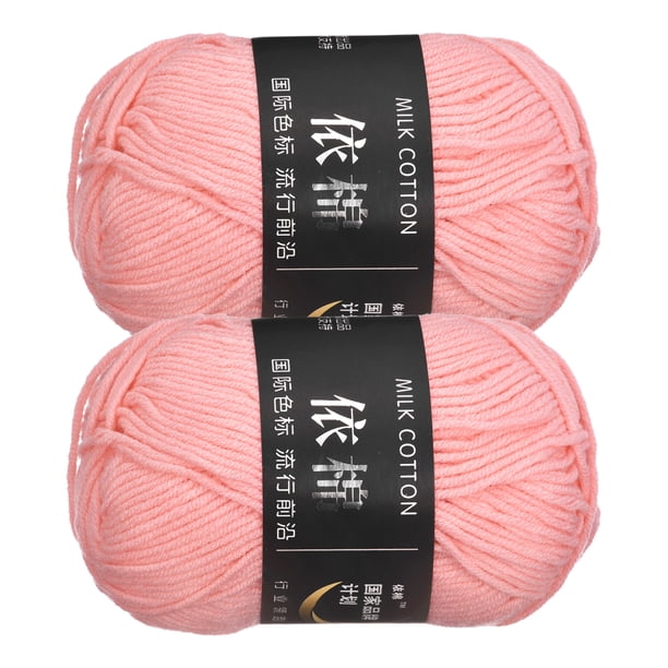 Uxcell Hilos de Acrílico Suaves para Tejer y Crochet Proyectos de Manualidades Rosa Oscuro