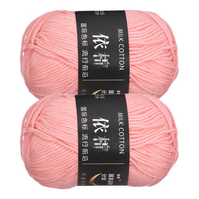 Unique Bargains Fil Acrylique Rose Foncé, Lot de 2 Écheveaux de 50 g