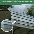 thumbnail image 2 of 12x24FT Metal Carport, Heavy Duty Carport with Galvanized Steel Roof and Enhanced Base, Upgraded Large Outdoor Canopy, Metal Garage for Cars, Boats, Trucks, Gray (12X24FT), 2 of 8