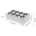 thumbnail image 4 of 8 Holes Cylinder Flatware Silverware Utensil Holder Organizer Caddy, Stainless Steel Countertop Silverware Organizer for Restaurant Hotel Buffet, 4 of 7