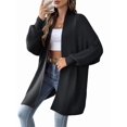 thumbnail image 3 of Women'S Fall Winter Solid Color Casual Oversized Long Sleeve Chunky Knit Cardigan Sweater Jacket Black One size, 3 of 8