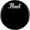 Multicolor, variant on Pearl Logo Front Bass Drum Head Black 20 in.