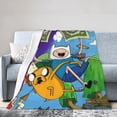 thumbnail image 2 of Adventure Time Bed Blanket Air Conditioner Quilt Ultra Soft Flannel Blanket All Season Fuzzy Blanket Reversible Fluffy Plush Blanket 50"X40", 2 of 8