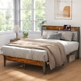 thumbnail image 7 of Full Size Bed Frame, Metal Bed with Headboard, 800LBS Heavy Duty Mattress Foundation with Steel Slats Support, No Box Spring Needed, Noise Free, 7 of 7