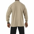 thumbnail image 2 of 5.11 Work Gear Men's Professional Long Sleeve Polo Shirt, Cotton Pique Knit, Reinforced Seams, Silver Tan, Medium, Style 42056, 2 of 3