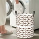 thumbnail image 5 of Fotbe Dachshund Dog Puppy Cesto de Ropa con Asas, Cesto Impermeable de Gran Capacidad, Bolsa de Lavado para Dormitorio, Cesto de Ropa con Ruedas y Asas-Medium, 5 of 6