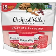 Orchard Valley Harvest Heart Healthy Blend, 1 Ounce Bags (Pack Of 15), Almonds, Cranberries, Walnuts, And Chickpeas, Gluten Free, Non-Gmo, No Artificial Ingredients