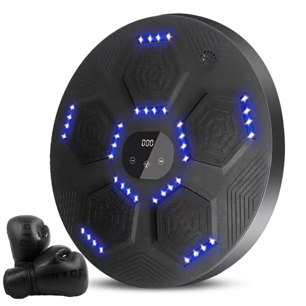 Máquina de boxeo con música electrónica LED, conexión BT con guantes, equipo de entrenamiento