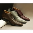 thumbnail image 3 of LIBERTYZENO Mens Ankle Boots Genuine Leather Lizard Print Dress Shoes, Gray, 3 of 8