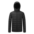 thumbnail image 1 of Chaqueta De Plumón De Pato Ultraligera De Invierno Para Hombre Abrigo Acolchado Negro M Sunnimix Chaqueta de plumón con capucha ligera, 1 of 8