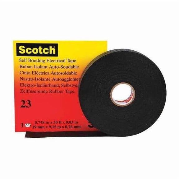 3m Electrical Tape, Black, 10 yd L, 2 in W 23-2X30FT
