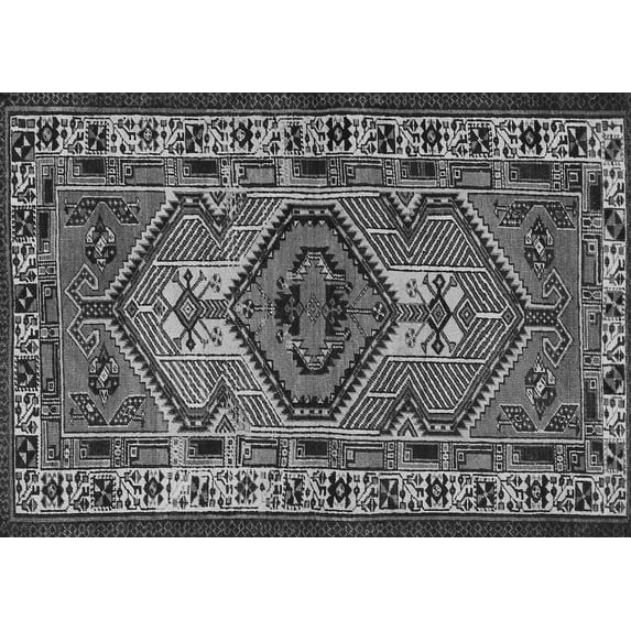 Ahgly Company Indoor Rectangle Persian Gray Traditional Area Rugs, 7' x 10'