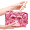 thumbnail image 4 of Makeup Pouch Bag with Zipper, Printed Design - Ideal for Ladies and Girls Travel - Cosmetic Storage Organizer - Zipper Pouch for Makeup Tools - Travel Security Pouch - PVC Material, 4 of 6